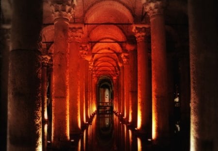 yerebatan basilica turkey - yerebatan, turkey, basilica