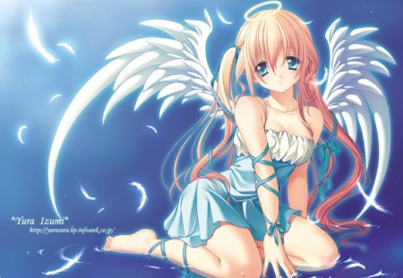 Angel - anime, anime girl, halo, angel