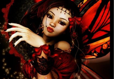 Butterfly Fairy - butterfly wings, fairy, abstract, fantasy