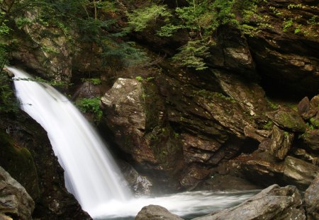 Bingham Falls - river, waterfall, cascade, stream, mountain, maine