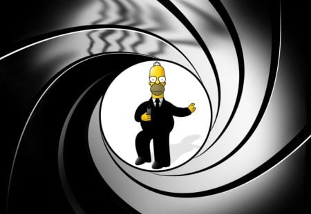 Thats Simpson - Homer Simpson - 007, movie, bond, spoof, tv, humor, funny