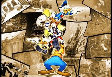 Which Way? - donald, sora, kingdom hearts, goofy