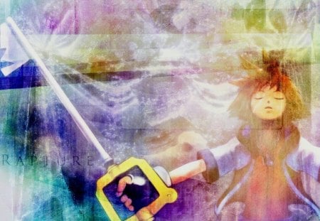 Sora - Sora, Kingdom Hearts, Colorful, Keyblade