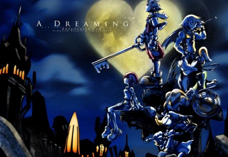 A Dreaming - sora, donald, kairi, kingdom hearts, goofy, riku