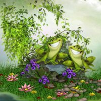 Frogs a Courtin