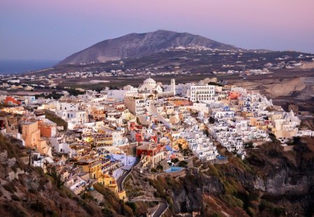 Santorini - city, Santorini, houses, hous