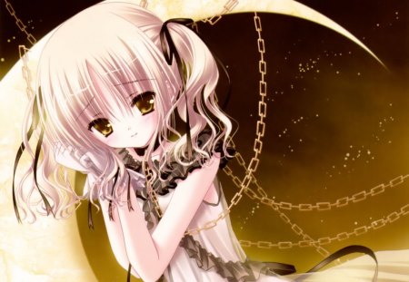 Kawaii Chained - gown, pretty, cute, kawaii, sweet, anime, adorable, anime girl, girl, dress, long hair, nice, ador, lovely, female