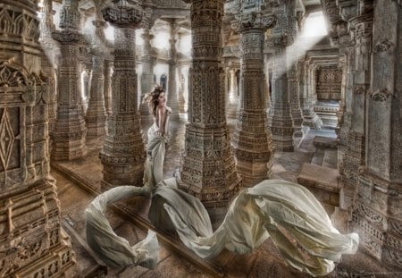 Temple - abstract, woman, lux, temple