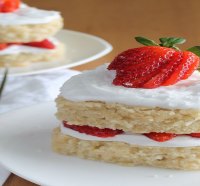 Strawberry Topped Cake