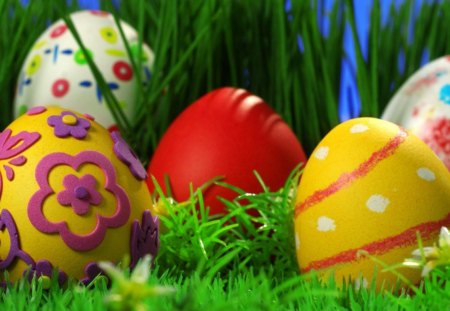 Easter eggs - easter, egg, holiday, risen