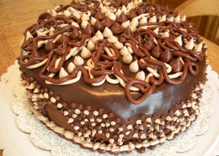 Chocolate cake - desserts, whole, food, chocolate, sweets, cake