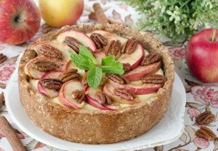 Apple cake - desserts, food, sweets, cake, fruits