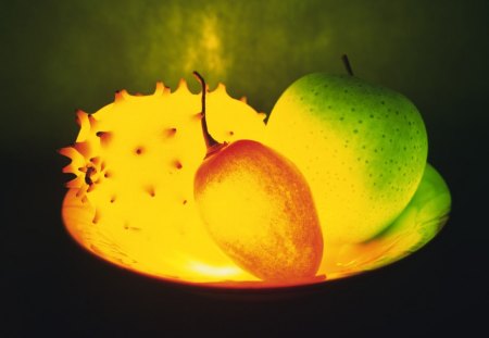 Fruits - art, food, lights, fruits