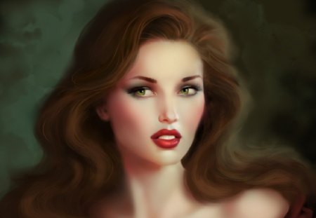 Artistic woman - woman, face, 3d, artistic