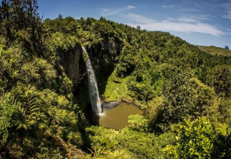 Bridal Veil Falls - New Zealand - nature, waterfalls, bridal veil falls, new zealand