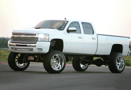 Royal Custom - white, bowtie, lift, long bed