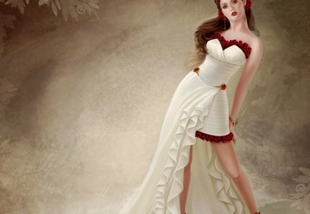 Fantasy Lady - white, female, lady, fantasy