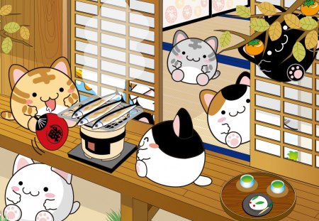 Maruneko - neko, kawaii, maruneko, cat, nyan, food, japanese, cute