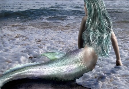 Mermaid - Mermaid, the sea, the beach, The woman, tail