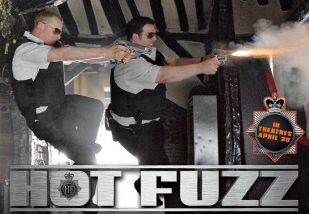 Hot Fuzz - nick frost, hot, simon pegg, fuzz