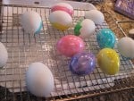 coloring Easter eggs