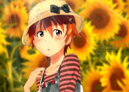 So Hot! - sunflower, flowers, girl, hot