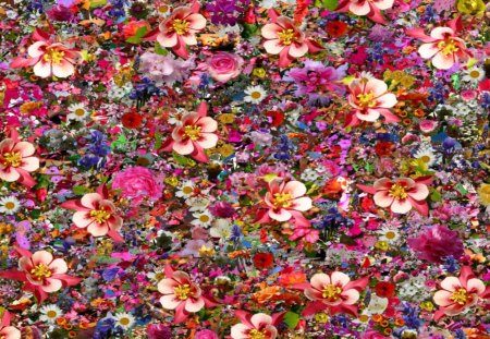 Psychedelic Field of Flowers