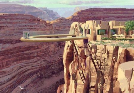 THE GRAND CANYON SKYWALK - skywalk, nature, grand, canyon