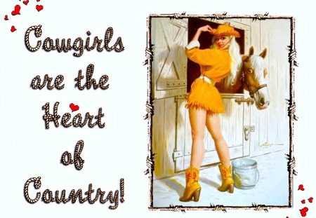 Cowgirls are the Heart of Country! - horse, cowgirl, vintage, boots