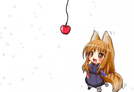 Get the Apple - anime, cute, girl, apple