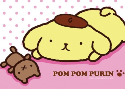 Pom Pom Purin - pudding, puppy, bear, purin, pom pom, kawaii, dog, teddy, cute