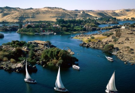 Sailing - nature, islands, ships, scenery, sailing, sea