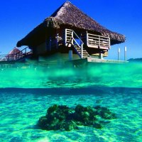 Water Villa Bora Bora French Polynesia Blue Lagoon