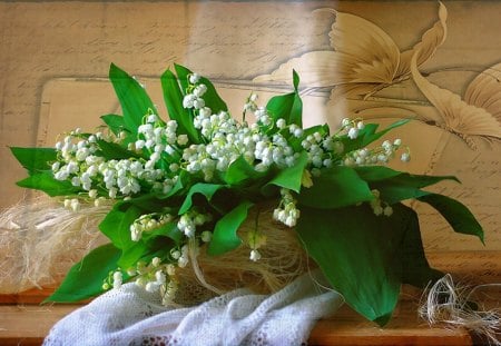 Lily of the valley - beauty, photography, delicate, spring, white, art, petals, green, lily of teh valley, artist, soft, nature, abstract, floral, leaves, flowers, colors, small, natural