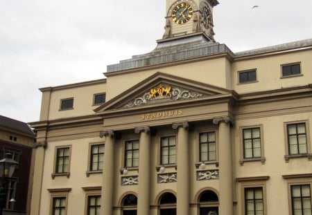 City Hall - building, cityhall, clouds, beautiful, architecture