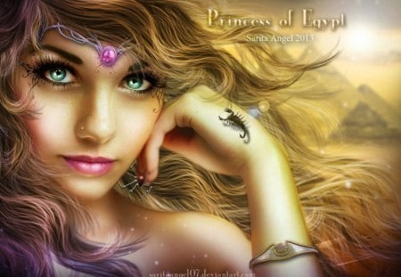 Princess of Egypt - egypt, fantasy, princess, lady