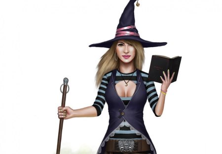 Witch - witch, craft, book, magic