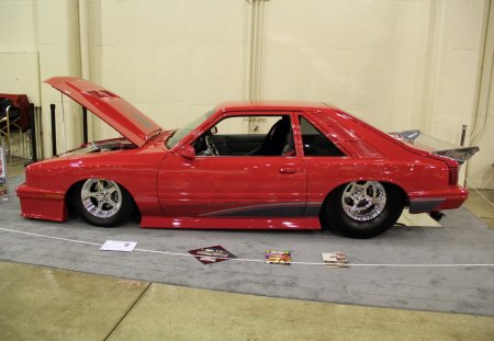 Fox Body Pro Street - ford, gt, spolier, red