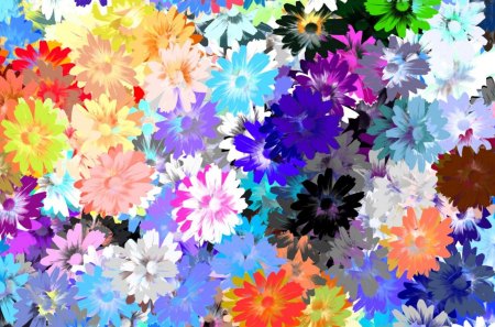 bunch of flowers - colors, flowers, background, many