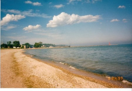 algoma lakeshore - lakeshore, sandy beach, lake michigan, city of algoma shore