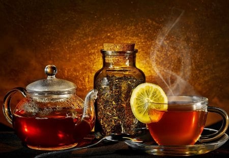 Cup of tea â™¥ - tea, flavor, lemon, perfume