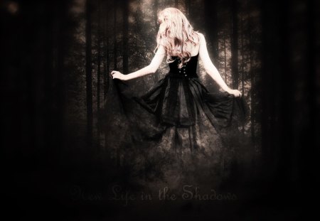 New life in the Shadows - life, shadows, lady, fantasy