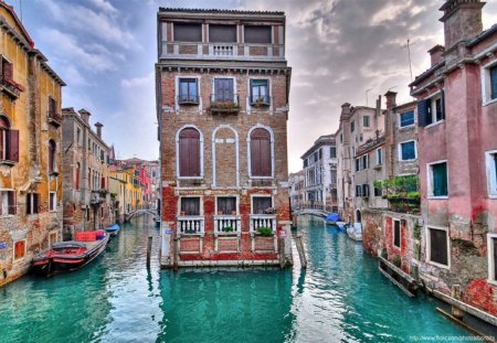 Two canals   Venice - canals, venice