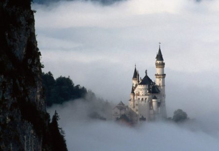 CASTLE in MIST - old, mist, castle, beautiful