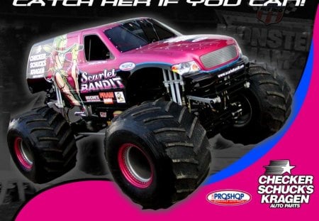 monster truck for the gals - abstract, monster truck, photography