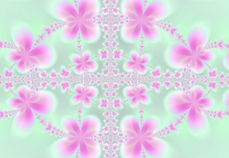 Pink and green - fractal, color