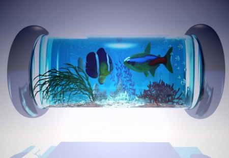 Fish pool - fish, 3d