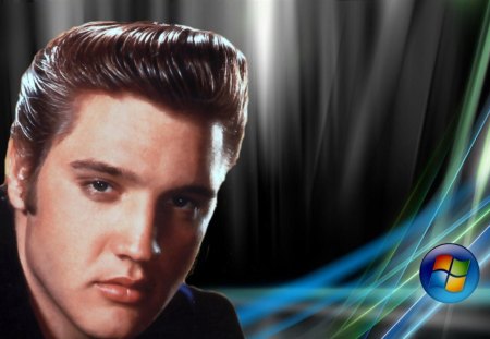 Elvis Vista Black - king, elvis presley, singer, elvis, pop