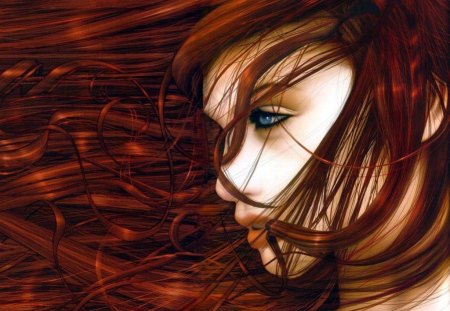 Drew Posada (Redhead) - woman, lady, female, girl, red, hair, fantasy