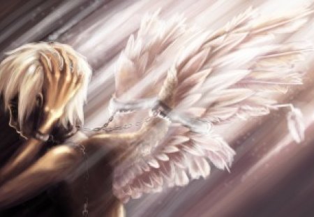 Angel - girl, angel, wings, fantasy, white hair